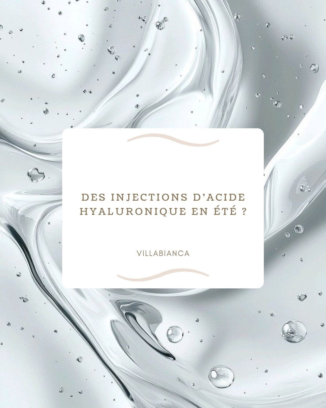 Des injections d'acide hyaluronique en été ?